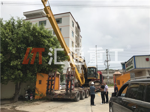 广州汇通120小型挖掘机伸缩臂15米制造厂家